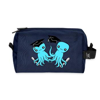 2 Octopus a réussi deux études secondaires - Trousse de toilette en tissu recyclé - marine - Devant