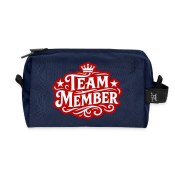 Team Member - Recycled Toiletry Zip Bag - navy - Front