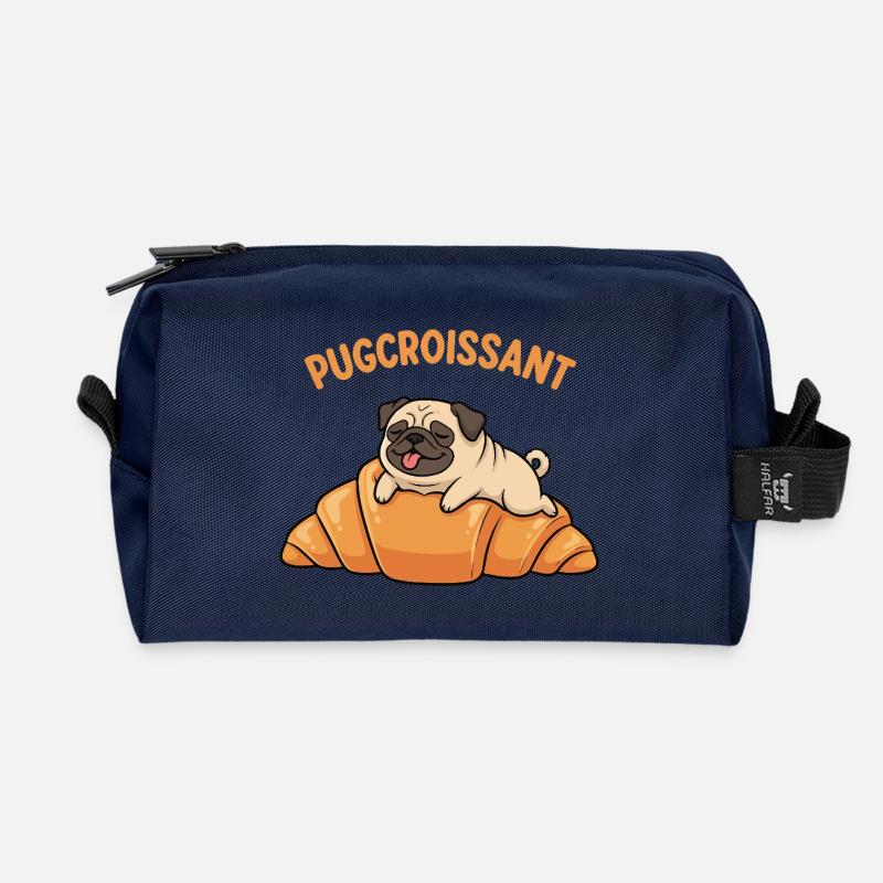 Pugcroissant - Recycelte Kulturtasche - Navy