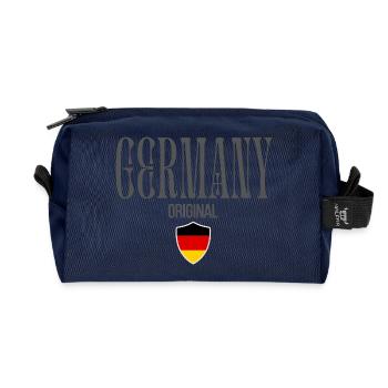 Flagge Deutschlands, made in Germany - Recycelte Kulturtasche - Navy - Vorne