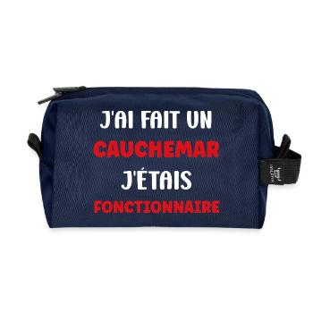 Fonctionnaire - Trousse de toilette en tissu recyclé - marine - Devant