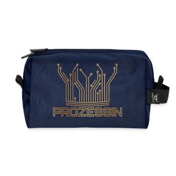 Prozessin - Prozessor trifft Prinzessin  - Recycelte Kulturtasche - Navy - Vorne
