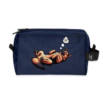 German Shepherd Shepherd Dogs Shepherd Dogs - Recycled Toiletry Zip Bag - navy - Front