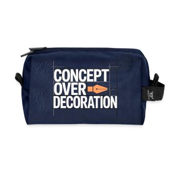 Logo Designer Concept Over Branding Specialist - Recycled Toiletry Zip Bag - navy - Front