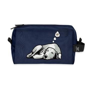 Irischer Wolfshund Wolfshundbesitzer Wolfshundfan - Recycelte Kulturtasche - Navy - Vorne