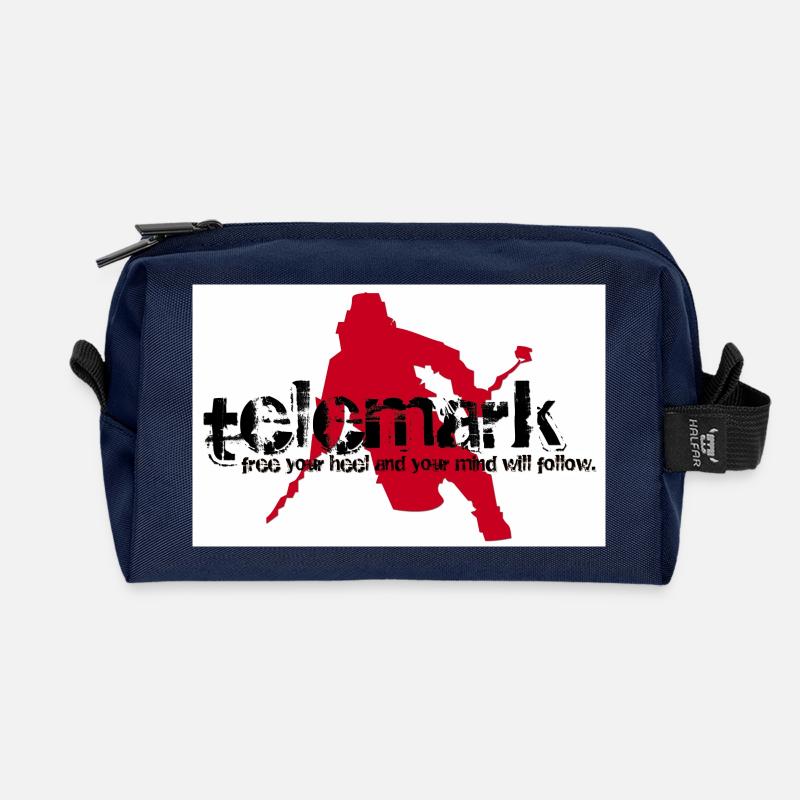 Free your heel and your mind will follow - Recycelte Kulturtasche - Navy
