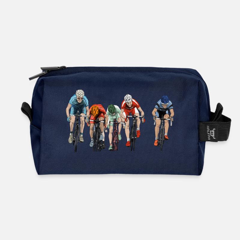 Rennen - Recycelte Kulturtasche - Navy