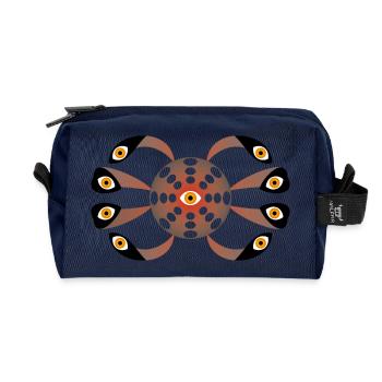 Eyes - Recycled Toiletry Zip Bag - navy - Front