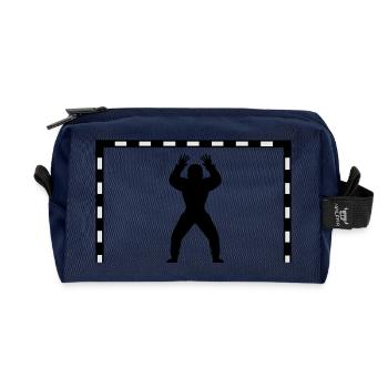 Handball Goal Keeper - Recycled Toiletry Zip Bag - navy - Front
