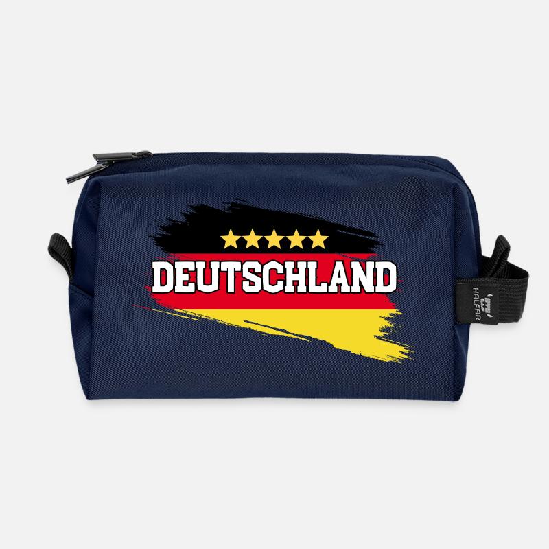 Germany 5 stars - Recycled Toiletry Zip Bag - navy