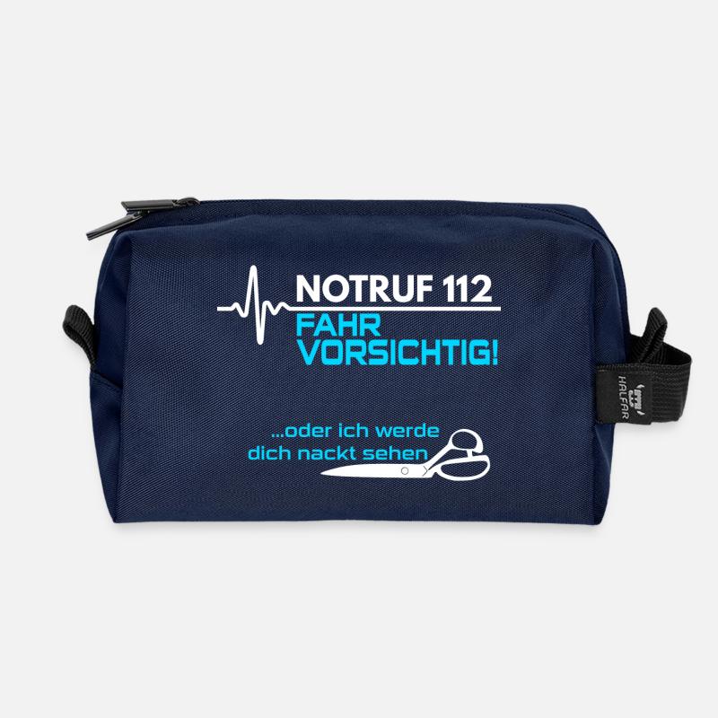 Notruf 112 Sanitäter - Recycelte Kulturtasche - Navy