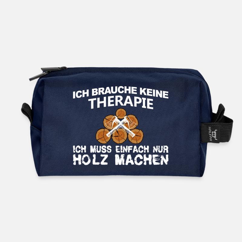 Therapie Holz - Recycelte Kulturtasche - Navy