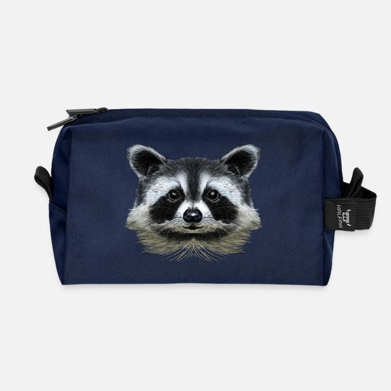 Waschbär - Recycelte Kulturtasche - Navy