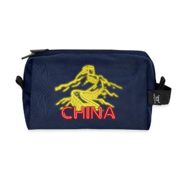 Chine - Trousse de toilette en tissu recyclé - marine - Devant