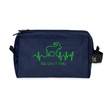 Goat ECG - Recycled Toiletry Zip Bag - navy - Front