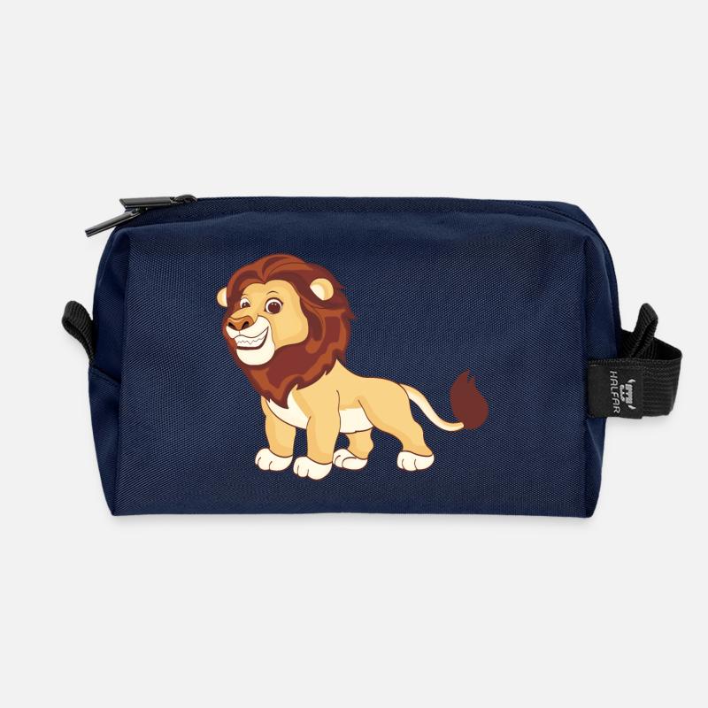 Ein prächtiger Löwe - Recycelte Kulturtasche - Navy