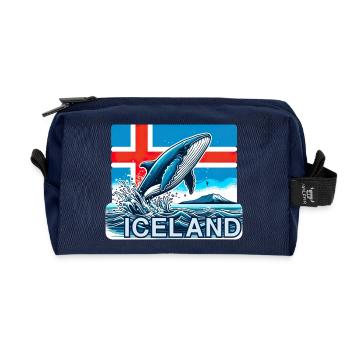 Islande Islande 10 - Trousse de toilette en tissu recyclé - marine - Devant