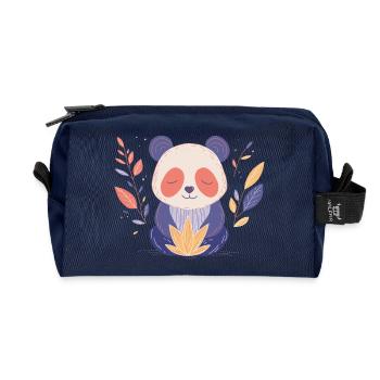 Yogi Panda - Recycelte Kulturtasche - Navy - Vorne