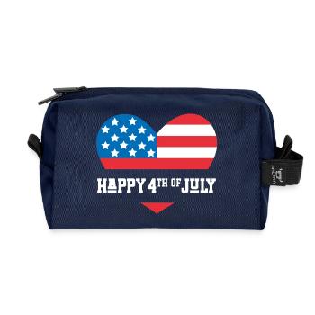 Frohen 4. Juli - Recycelte Kulturtasche - Navy - Vorne