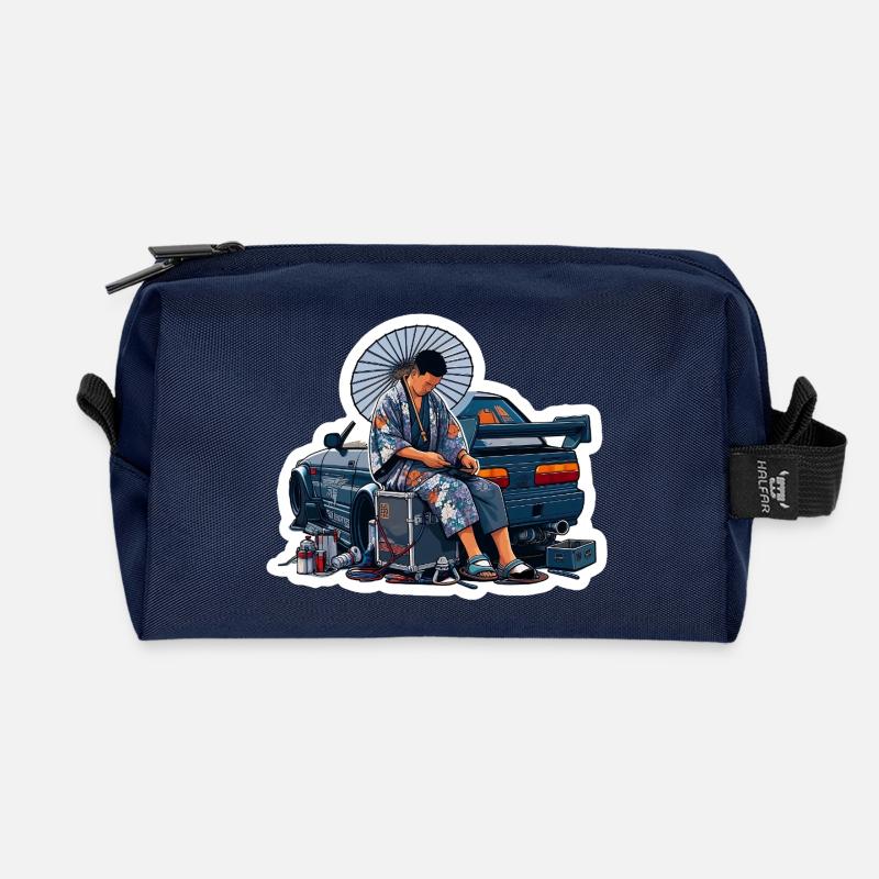 Garage Samurai - Recycelte Kulturtasche - Navy