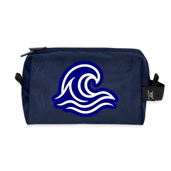 Ozean Welle - Recycelte Kulturtasche - Navy - Vorne