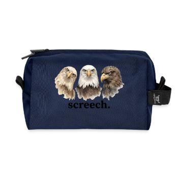 Adler kreischen Lustiges Kreischen für Adlerliebha - Recycelte Kulturtasche - Navy - Vorne