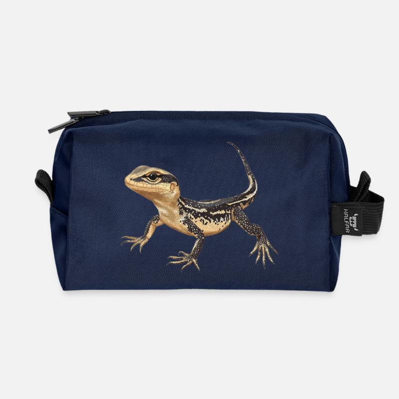 Eidechsen Eidechse - Recycelte Kulturtasche - Navy