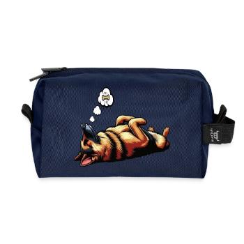 German Shepherd Shepherd Dogs Shepherd Dogs - Recycled Toiletry Zip Bag - navy - Front
