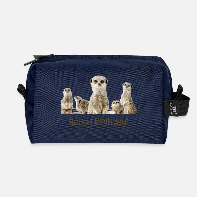 Happy Birthday - Recycelte Kulturtasche - Navy