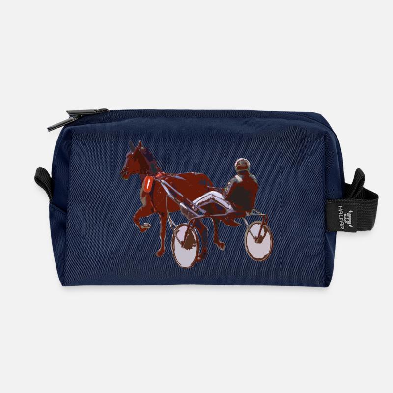 traber trabrennen pferderennen - Recycelte Kulturtasche - Navy