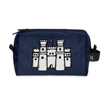 castle_ - Recycled Toiletry Zip Bag - navy - Front