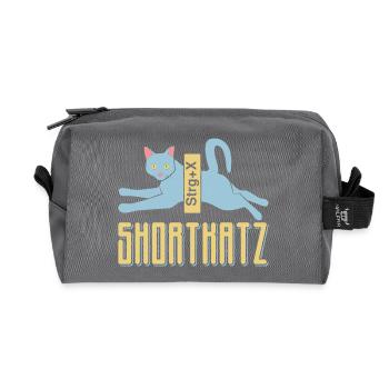 Short Katz - Recycled Toiletry Zip Bag - anthracite - Front
