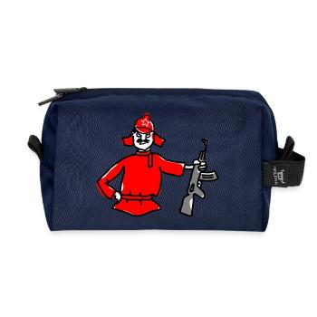 army soldier soldier knight world war world59 - Recycled Toiletry Zip Bag - navy - Front