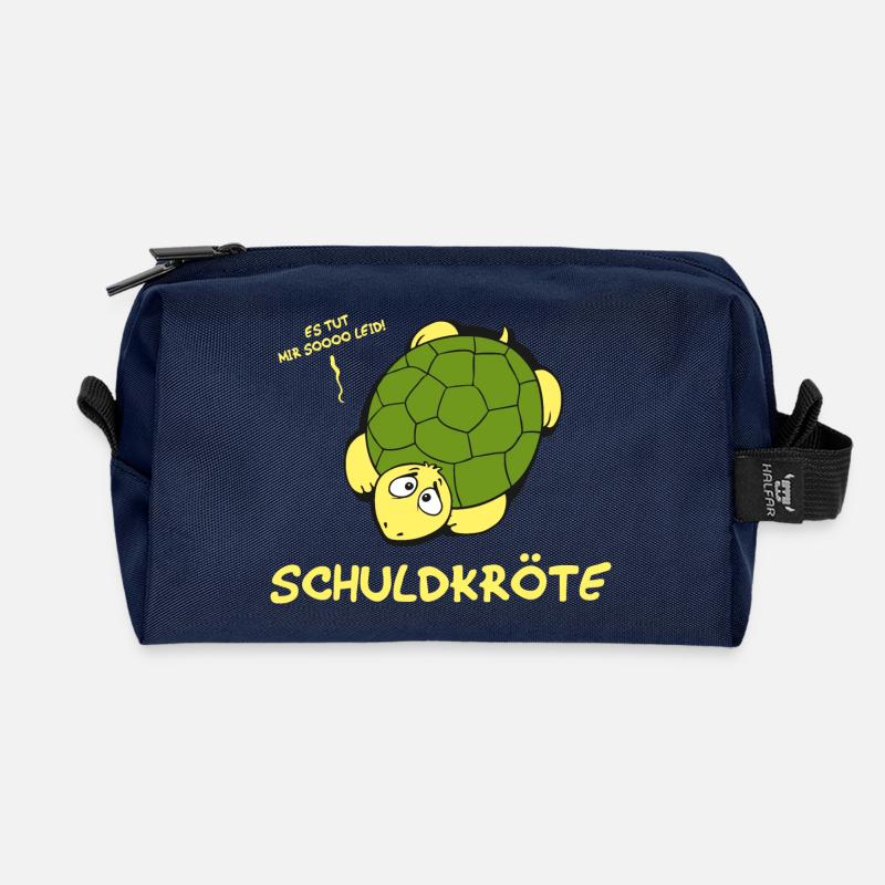 Schuldkröte - Recycelte Kulturtasche - Navy