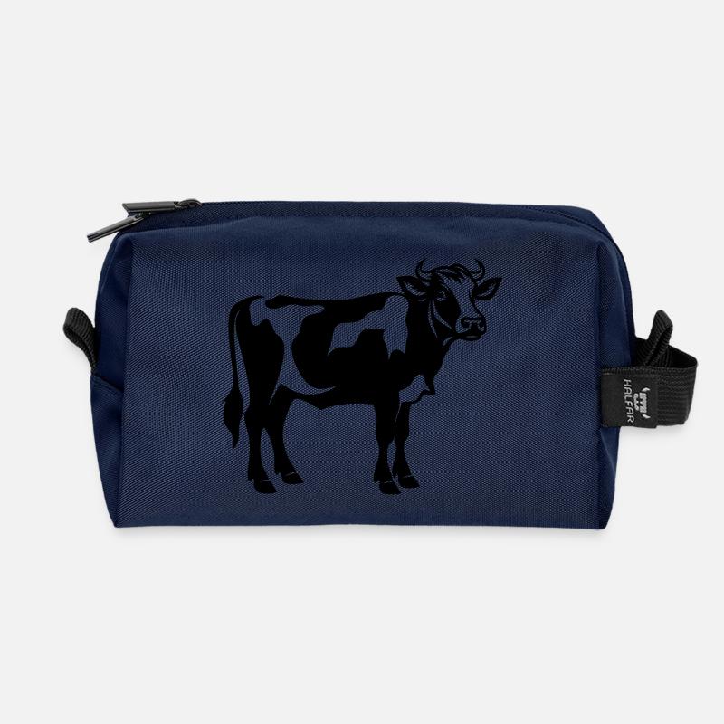 Schattenmilchkuh stehend – transparent SVG boerderi - Recycelte Kulturtasche - Navy