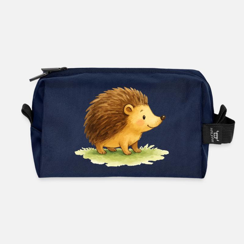 Igel Comic - Recycelte Kulturtasche - Navy