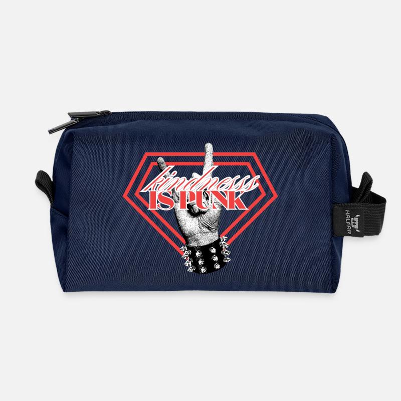 Sie ist zu punkig - Recycelte Kulturtasche - Navy