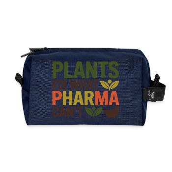 Herbalist Plants Fix What Pharma Can't Profession - Recycled Toiletry Zip Bag - navy - Front