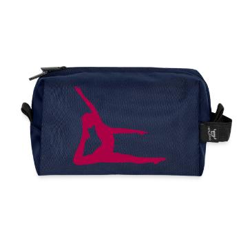 Formes de yoga Silhouettes Pleine conscience - Trousse de toilette en tissu recyclé - marine - Devant