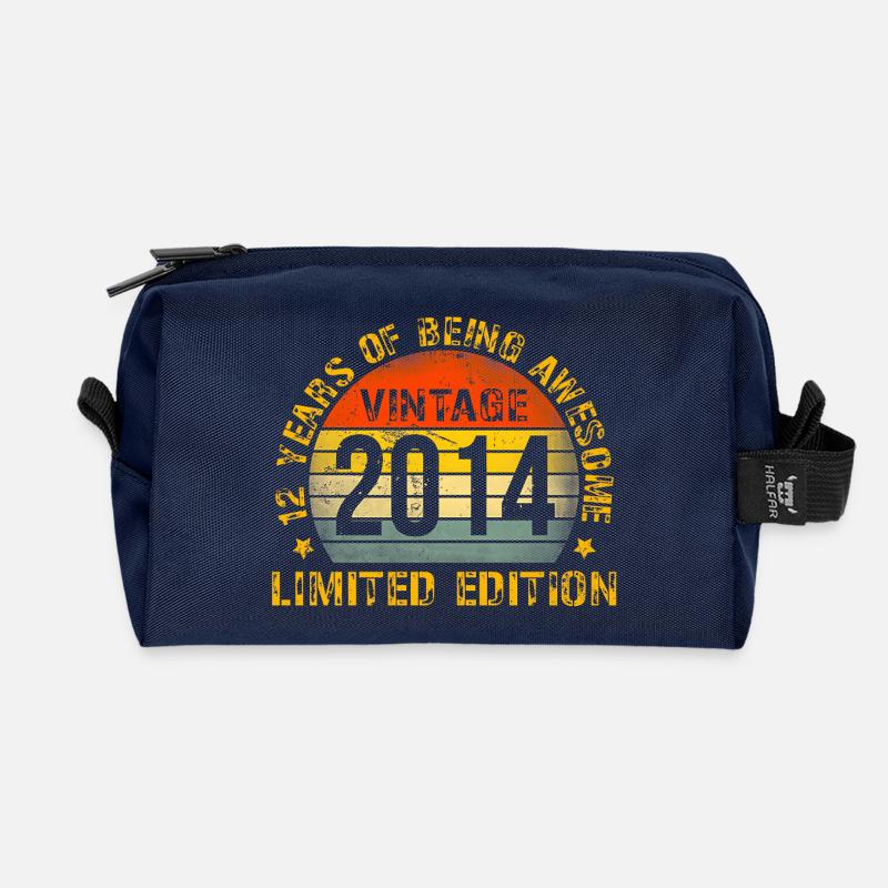 Funny 2014 12th 12 Year Old Birthday - Recycelte Kulturtasche - Navy