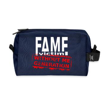 Fame Victim Shirt – Without Me Generation - Recycled Toiletry Zip Bag - navy - Front