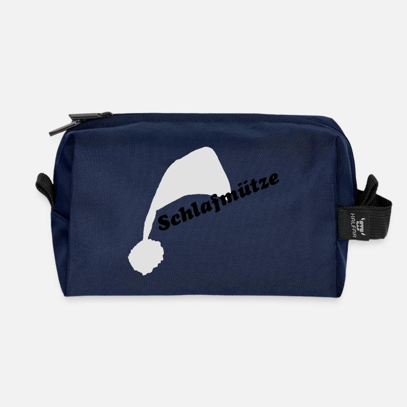 Schlafmütze -1- - Recycelte Kulturtasche - Navy
