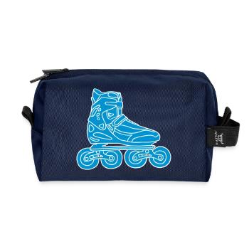 Inline Skates 2 - Recycled Toiletry Zip Bag - navy - Front