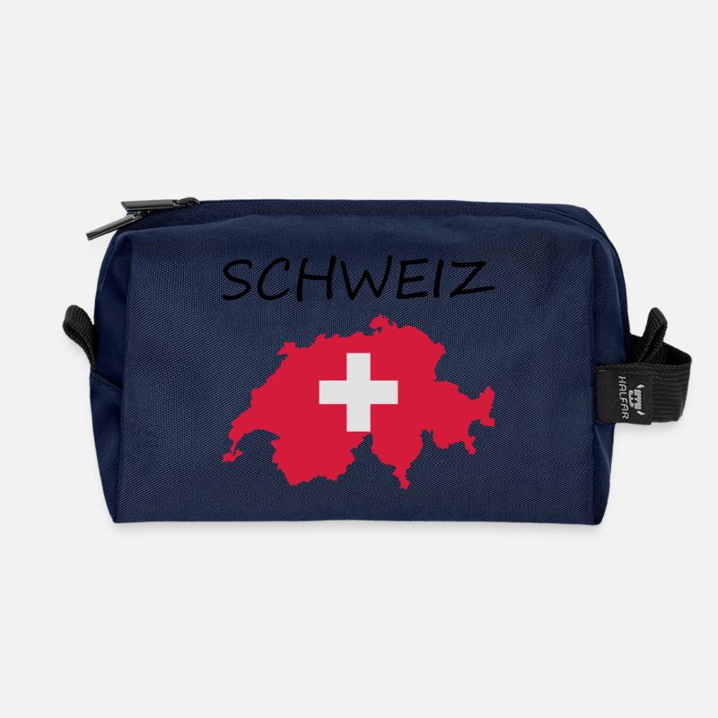 Schweiz - Recycelte Kulturtasche - Navy
