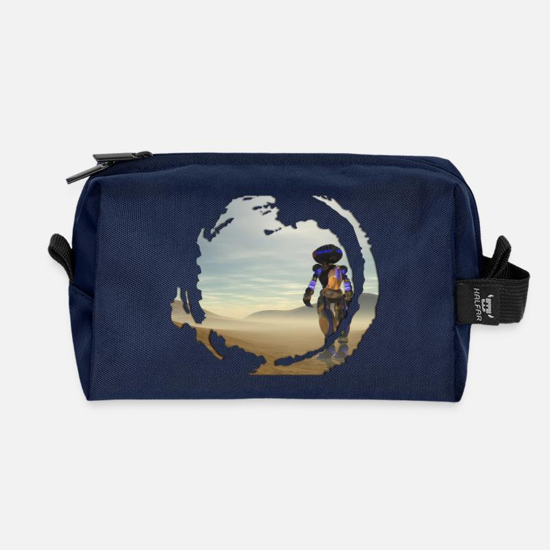 robot dessert - Recycelte Kulturtasche - Navy