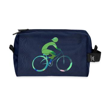 cyclist - Recycled Toiletry Zip Bag - navy - Front