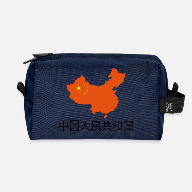 china - Recycelte Kulturtasche - Navy