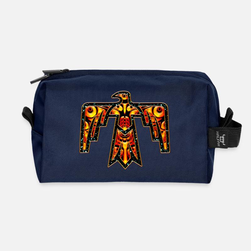 Thunderbird - Donnervogel - Kraft Symbol - Recycelte Kulturtasche - Navy