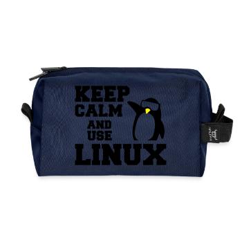 Ruhe bewahren Verwendung linux - Recycelte Kulturtasche - Navy - Vorne