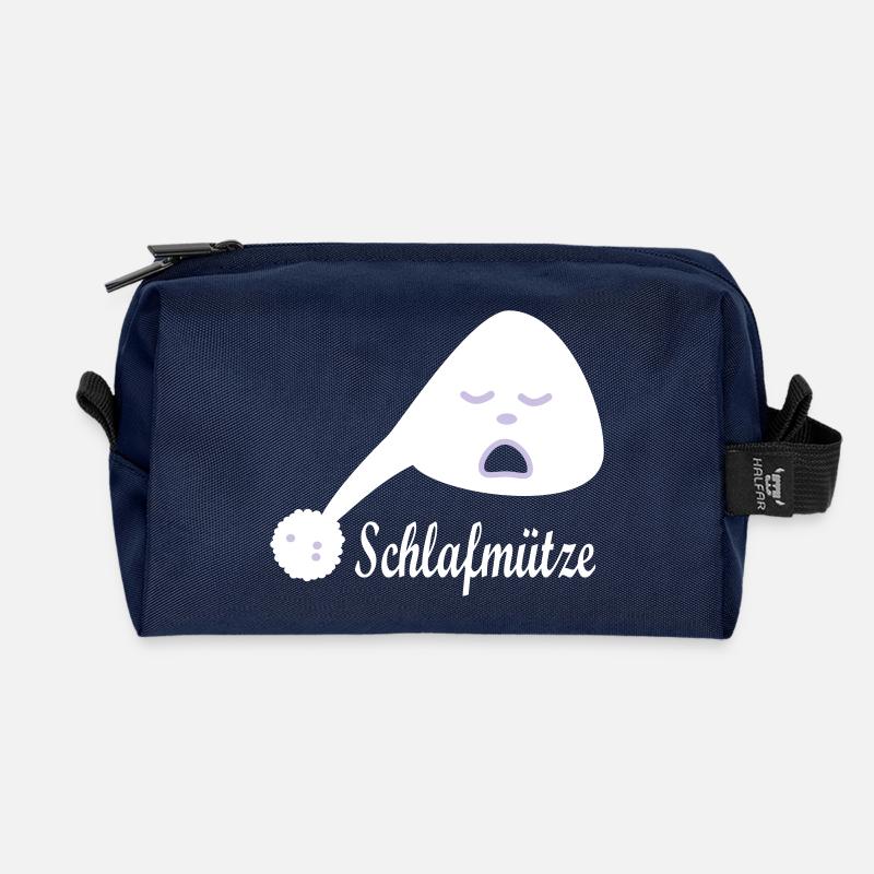 Schlafmütze - Recycelte Kulturtasche - Navy